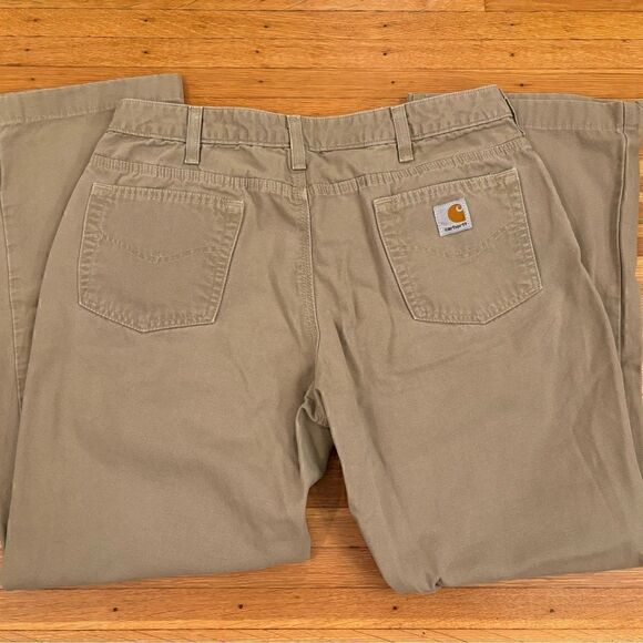 Carhartt men’s khaki/tan pants - Picture 2 of 4